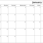January 2040 Printable Blank Calendar