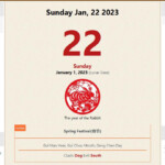 January 22 2023 Almanac Calendar Auspicious Inauspicious Events And