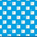 January Calendar Pattern Vector Seamless Blue Stock Vector 