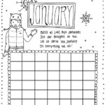January Coloring Page Calendar