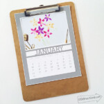 January DIY Calendar With Your Cricut 100 Directions