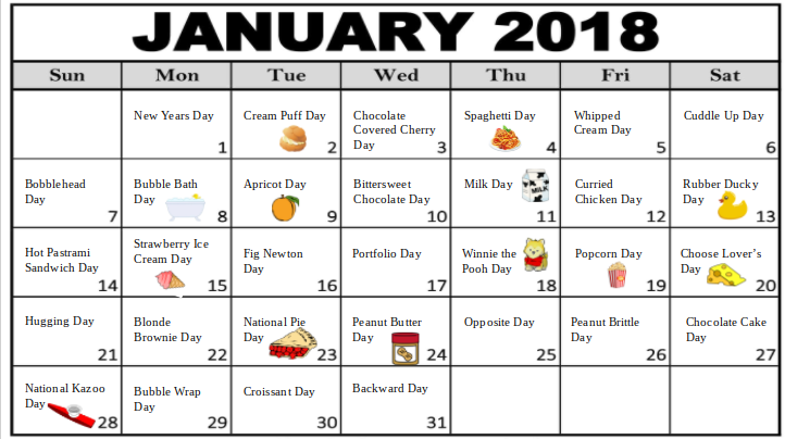 January National Holidays The PawPrint