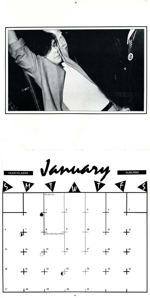 Minneapolis Musicians 1985 Calendar January