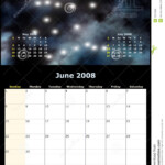 Monthly Calendar With Zodiac Stock Illustration Illustration Of