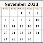 November 2023 Calendar Free Printable Calendar Templates