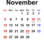 November 2023 Calendar Templates For Word Excel And PDF