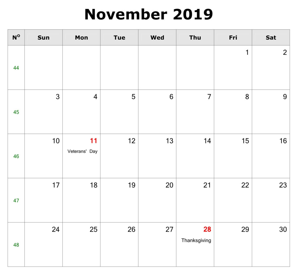 November Calendar 2019 With Holidays UK November Calendar Calendar 