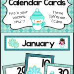 Number Cards For Your January Calendar 3 Designs Cards Fit In Your