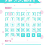 Print Enjoy This FREE Printable No spend Month Calendar for Any And
