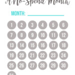 Print Enjoy This FREE Printable No spend Month Calendar for Any And 