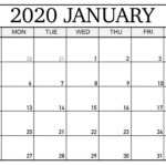 Printable Calendar January 2020 Calendar Printables Free Templates