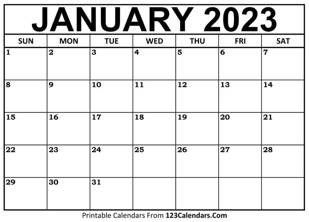 Printable January 2021 Calendar Templates 123Calendars