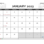Printable January 2023 Calendar Free 12 Templates Calendar