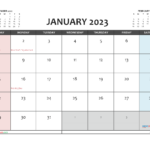 Printable January 2023 Calendar Free 12 Templates