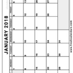 Printable January Calandar 8 X 11 Free Calendar Template