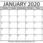 Show Me A Calendar Of January 2020 Calendar Template Printable