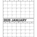 Take 2020 Free Printable Calnedar January December Calendar
