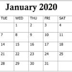 Weekly Calendar January 2020 Printable With Events Printable Calendar