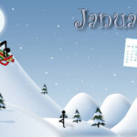 YogaDudes Free January Desktop Calendar