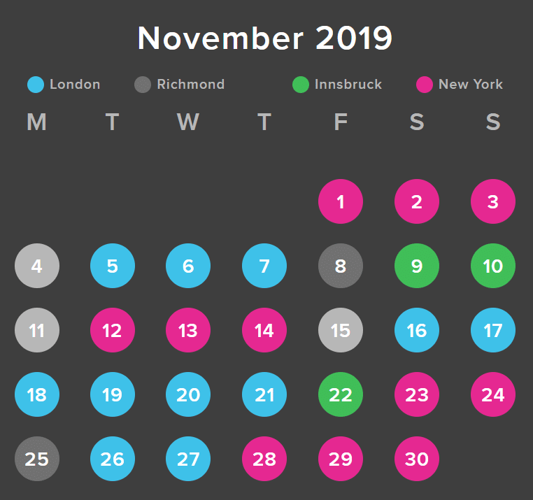 Zwift Course Calendar November s Guest World Schedule Zwift Insider